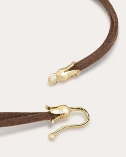 Fashion Ramy Brook Adale Suede Choker Necklace Brown