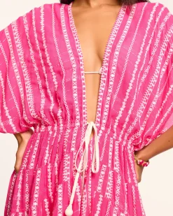 Online Ramy Brook Addaline Embroidered Coverup Dress Pinkstripe