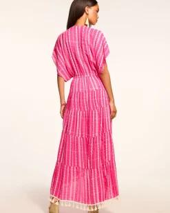 Online Ramy Brook Addaline Embroidered Coverup Dress Pinkstripe