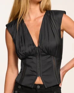 Hot Ramy Brook Adeline V-Neck Corset Top