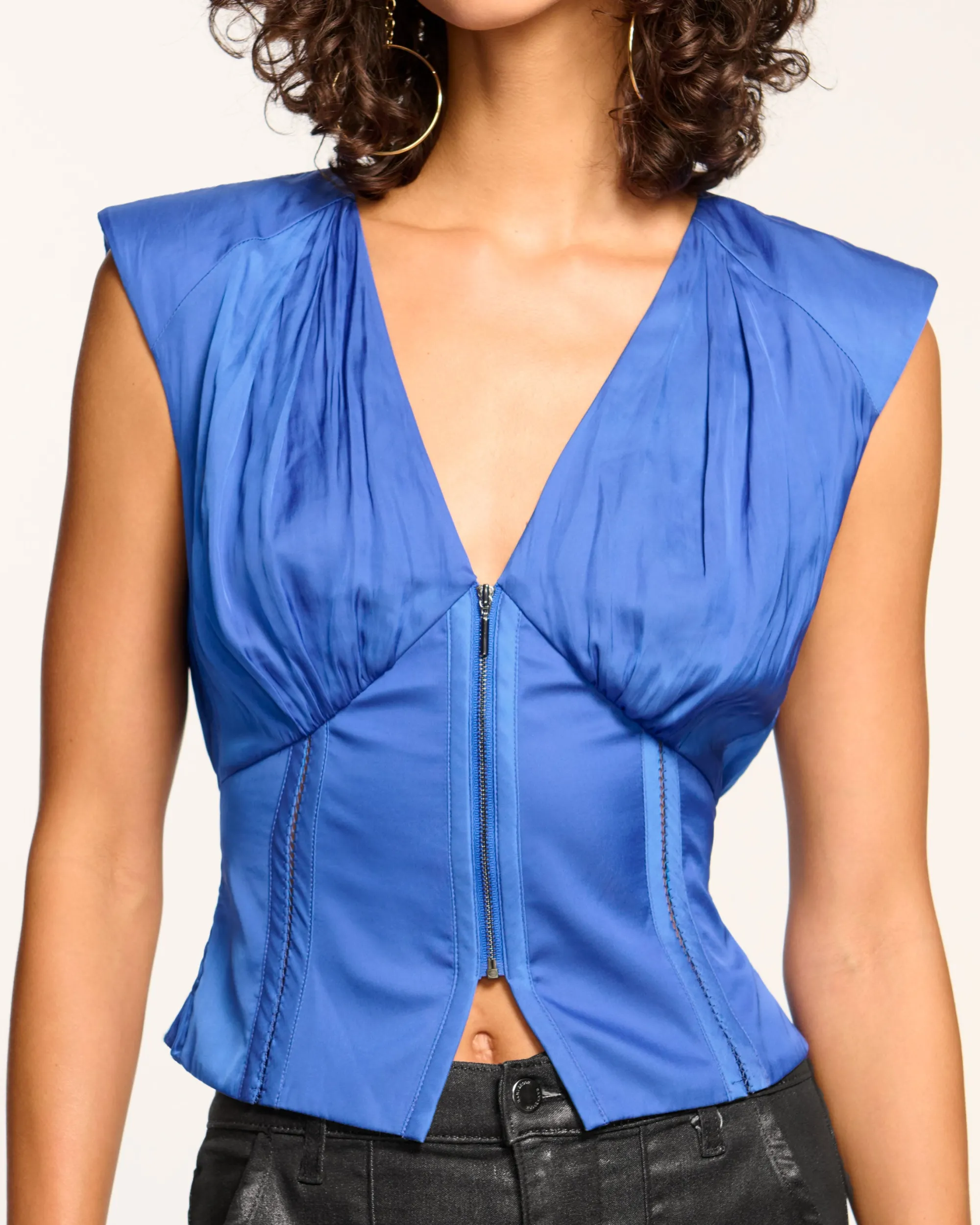 Hot Ramy Brook Adeline V-Neck Corset Top
