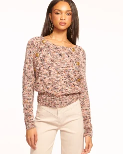 Fashion Ramy Brook Alden Long Sleeve Sweater Neutralcombo