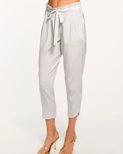 Hot Ramy Brook Allyn Silk Paperbag Waist Pant