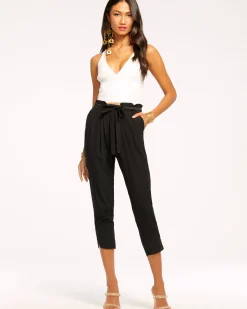 Hot Ramy Brook Allyn Silk Paperbag Waist Pant