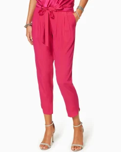 Hot Ramy Brook Allyn Silk Paperbag Waist Pant