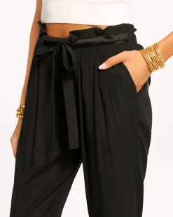 Hot Ramy Brook Allyn Silk Paperbag Waist Pant