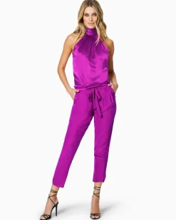 Hot Ramy Brook Allyn Silk Paperbag Waist Pant