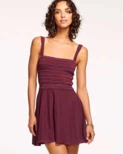 New Ramy Brook Althea Knit Tank Top Mini Dress Pinotpointelle