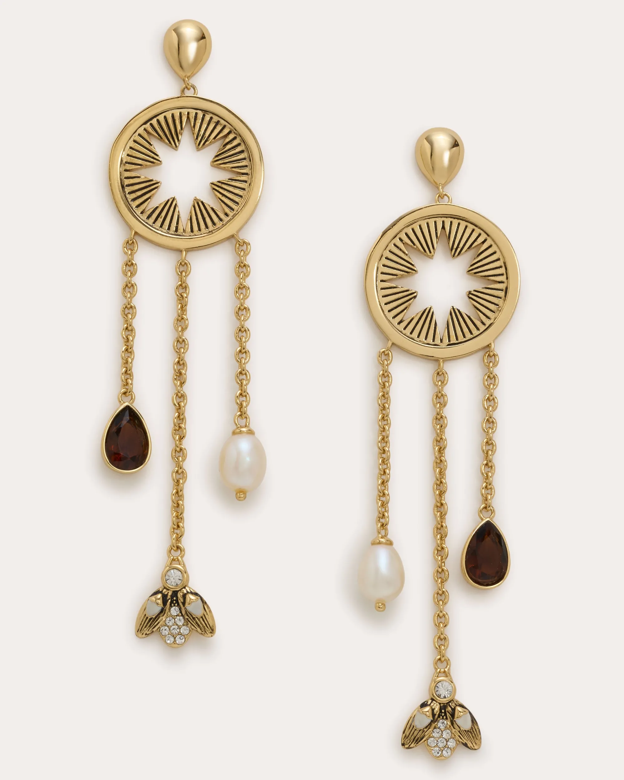 New Ramy Brook Amandine Statement Earrings Goldneutral