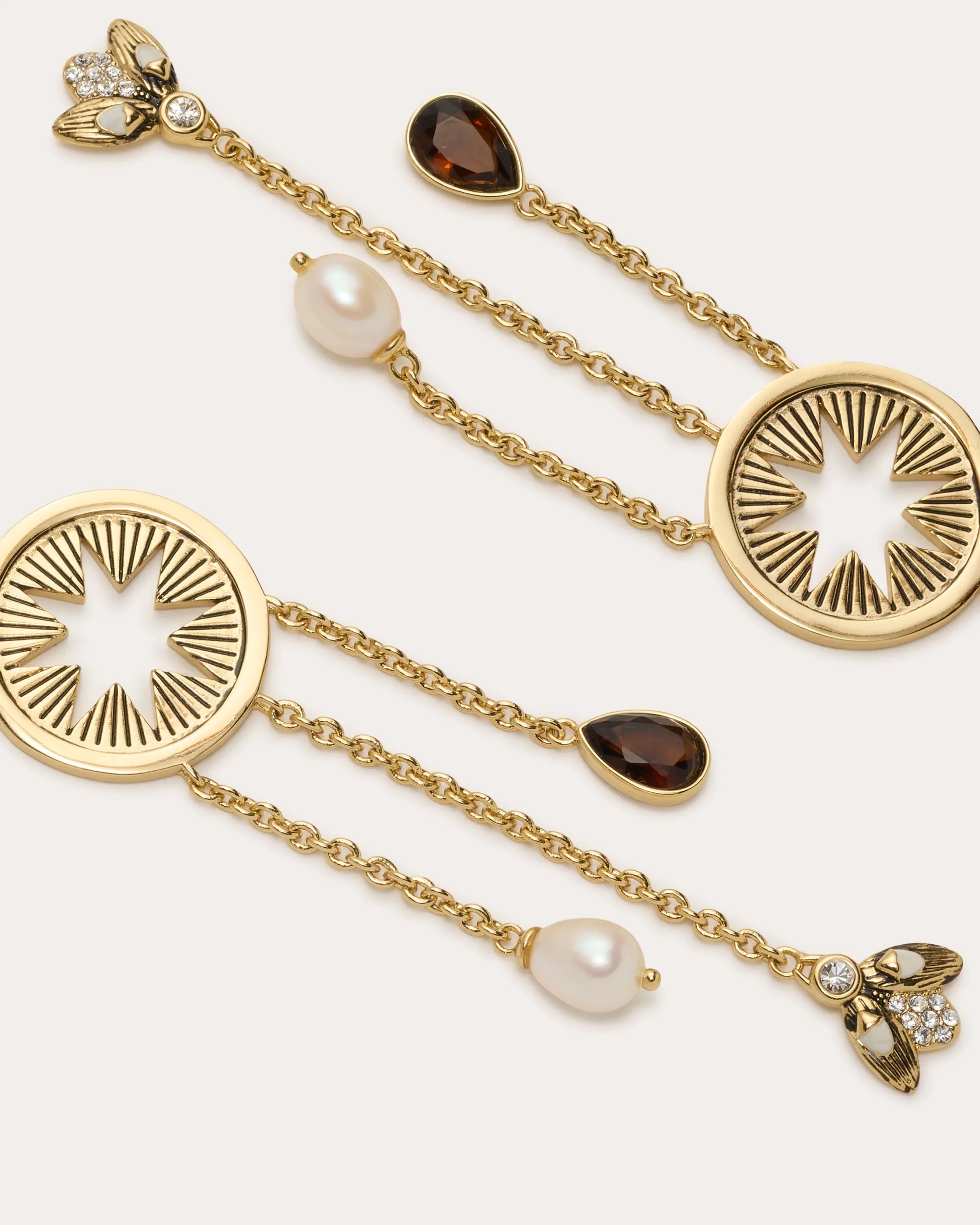 New Ramy Brook Amandine Statement Earrings Goldneutral