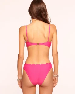 Fashion Ramy Brook Amani Scalloped Bikini Bottom Perfectpink