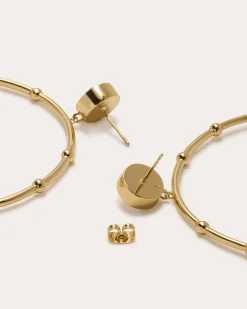Discount Ramy Brook Angely Drop Hoop Earrings Gold