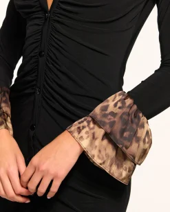 Hot Ramy Brook Arden Button Down Dress Leopard