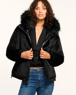Online Ramy Brook Beatrice Reversible Puffer Coat Black