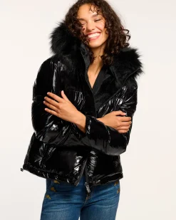 Online Ramy Brook Beatrice Reversible Puffer Coat Black