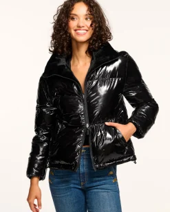 Online Ramy Brook Beatrice Reversible Puffer Coat Black
