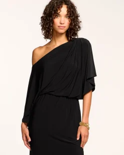 Best Ramy Brook Carlina Off-The-Shoulder Jersey Midi Dress Black