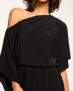 Best Ramy Brook Carlina Off-The-Shoulder Jersey Midi Dress Black