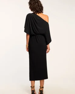 Best Ramy Brook Carlina Off-The-Shoulder Jersey Midi Dress Black