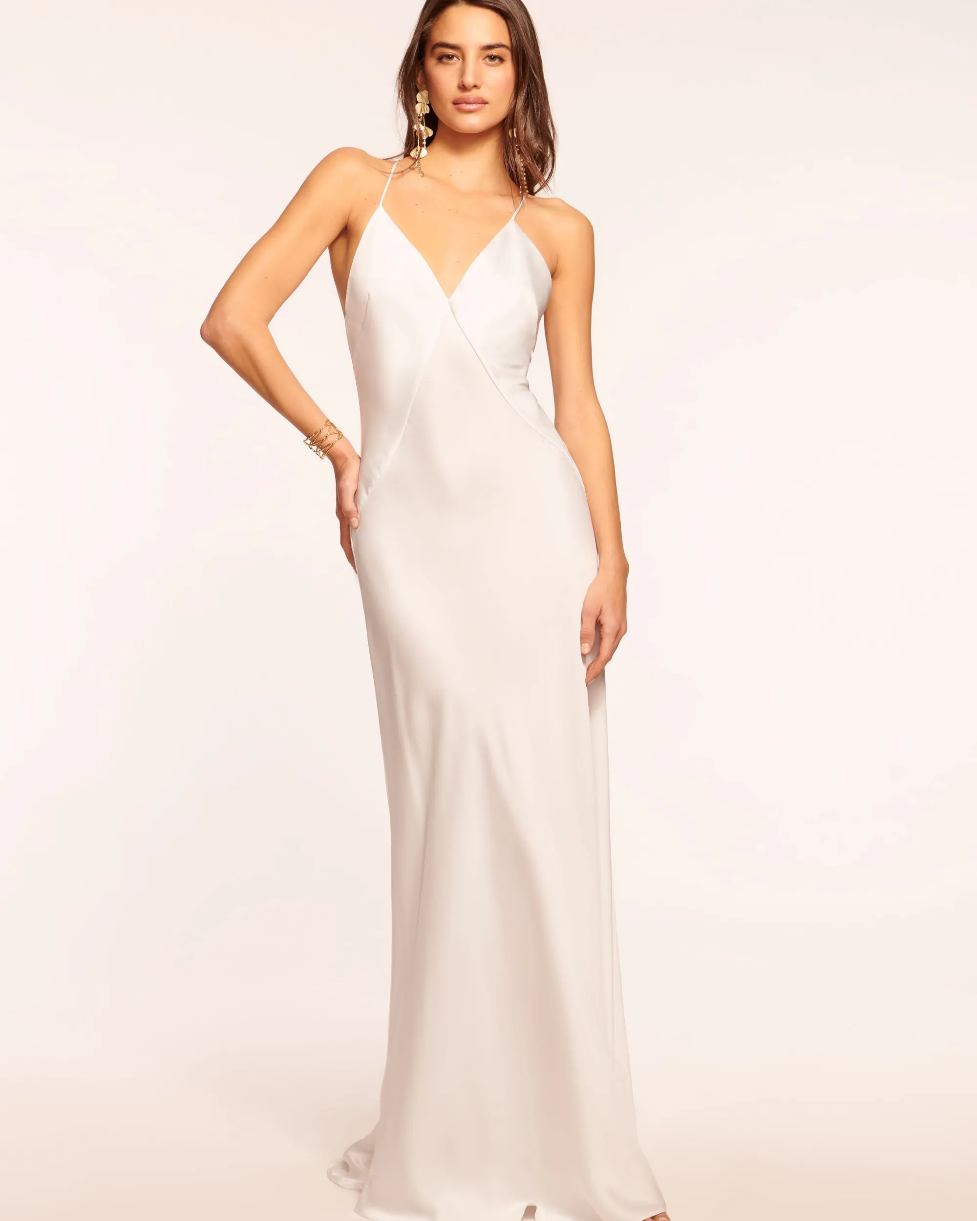 Discount Ramy Brook Caspe V-Neck Gown Black