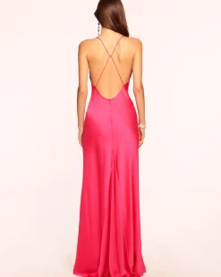 Discount Ramy Brook Caspe V-Neck Gown Black