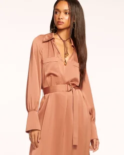 Clearance Ramy Brook Cecilia Belted Midi Dress