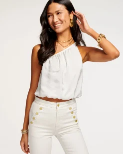 Fashion Ramy Brook Cheryl One-Shoulder Crop Top