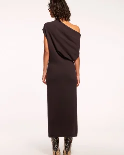 New Ramy Brook Chet Wool Off-The-Shoulder Sweater Dress