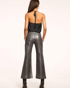 Online Ramy Brook Cropped Metallic Clifford Jean Blackmetallic