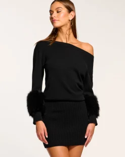 Best Ramy Brook Cyrus Off-The-Shoulder Sweater Dress
