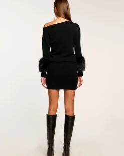 Best Ramy Brook Cyrus Off-The-Shoulder Sweater Dress