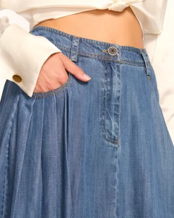 Sale Ramy Brook Dallas Midi Skirt Chambray