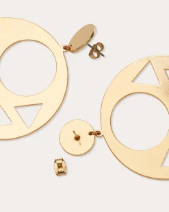 Online Ramy Brook Dayana Cutout Disc Earrings Gold
