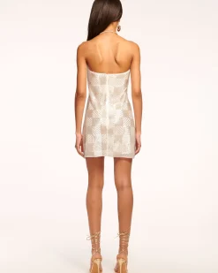 Hot Ramy Brook Delia Strapless Beaded Mini Dress Silverbead