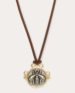 Fashion Ramy Brook Delilah Suede Pendant Necklace Black