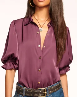 Best Ramy Brook Dina Button Down Bodysuit