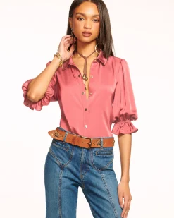 Best Ramy Brook Dina Button Down Bodysuit