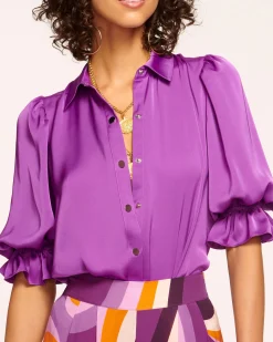 Best Ramy Brook Dina Button Down Bodysuit