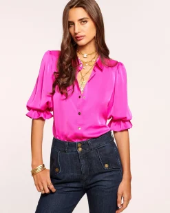 Best Ramy Brook Dina Button Down Bodysuit