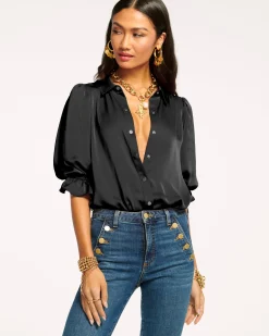Best Ramy Brook Dina Button Down Bodysuit