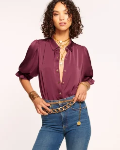 Best Ramy Brook Dina Button Down Bodysuit