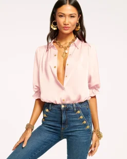 Best Ramy Brook Dina Button Down Bodysuit