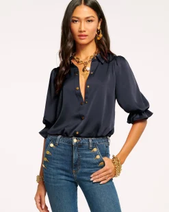 Best Ramy Brook Dina Button Down Bodysuit