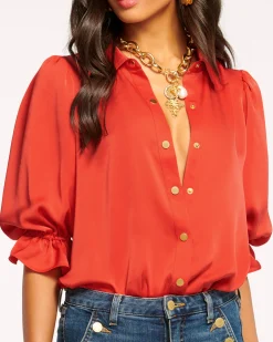 Best Ramy Brook Dina Button Down Bodysuit