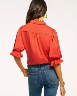 Best Ramy Brook Dina Button Down Bodysuit