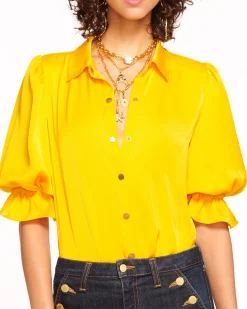 Best Ramy Brook Dina Button Down Bodysuit