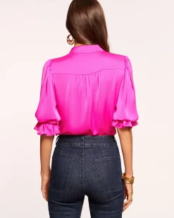 Best Ramy Brook Dina Button Down Bodysuit