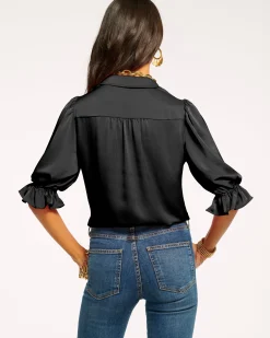 Best Ramy Brook Dina Button Down Bodysuit