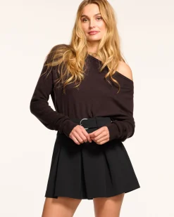 Discount Ramy Brook Donia Pleated Belted Skort Black