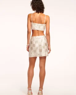 Best Ramy Brook Edson Beaded Mini Skirt Silverbead